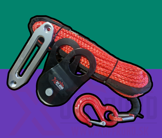 Obrázok 3-Pack Syntetické lano, Prievlak, Kladka 10ton